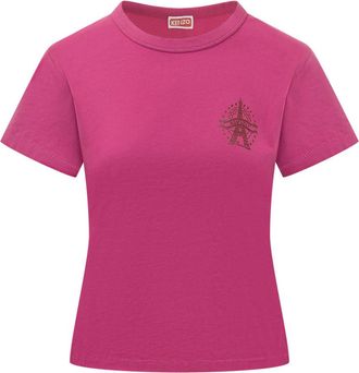 Kenzo Pink Logo Crew Neck T-Shirt