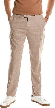 Brunello Cucinelli Brown Wool Cargo Trousers, Brand Size 60 (US Size 44)