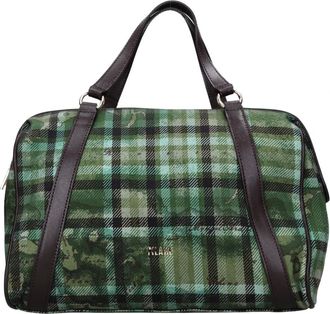 Alviero Martini 1A Classe Borsa in pelle e cotone stampato - - Bags - Donna - Verde - ONE SIZE