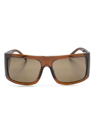 Linda Farrow x The Attico Andre oversize-frame sunglasses - women - Acetate - One Size - Brown