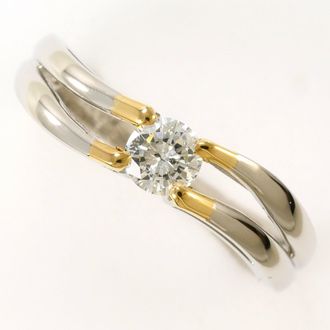 C&A Platinum Yellow Gold Yellow Gold (18K) Platinum 900 Band Ring (Pre-Owned)