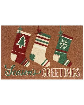 The Rug Market Seasons Greetings Stockings 24X36in Doormat