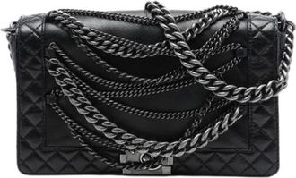 Chanel Pre-owned Boy Flap Shoulder Bag - Dames - Vintage Schoudertas - Zwart - ONE Size - Leer - Vintage
