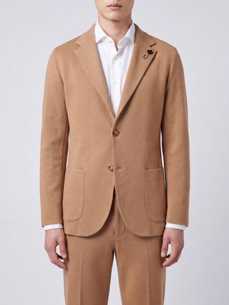 Lardini Blazer monopetto in lana vergine con revers e tasche a toppa