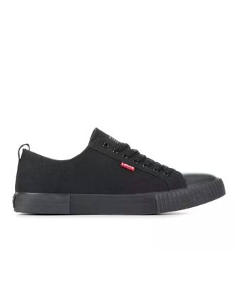 Levi's Mens Anikin C Canvas Sneaker In Black Monochrome