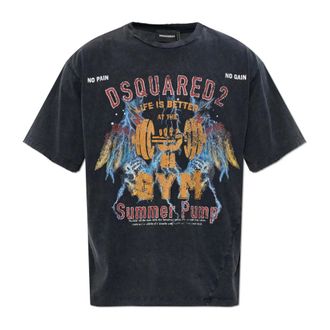 Dsquared2 T-Shirts, male, Gray, Size: 2XL T-shirt with logo