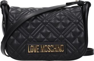 Love Moschino Damens Umh&auml;ngetaschen Polyurethan Schwarz/Gold