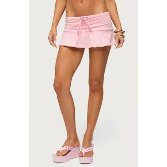 Edikted In Your Dreams Peplum Skort in Light-Pink at Nordstrom, Size X-Small