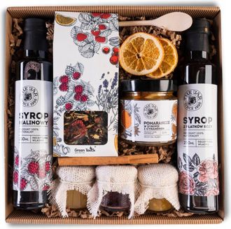 OEM Cesta De Regalo Grande Con T&eacute;, Jarabes, Fruta, Miel Y Mermeladas
