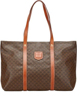 Celine Brown Pvc Leather Handbag Tote Bag (Pre-Owned)