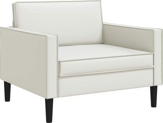 vidaXL Sill&oacute;n Xl Blanco Cuero Sint&eacute;tico Vidaxl