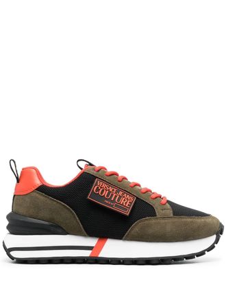 Versace Jeans Couture logo-patch low-top sneakers - Black