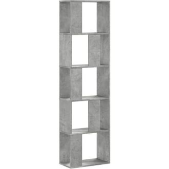 vidaXL Vidaxl - Librer&iacute;a De 5 Niveles Madera Gris Hormig&oacute;n 45x23,5x162,5 Cm