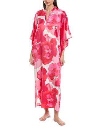 Natori Floria Mandarin Butterfly Caftan