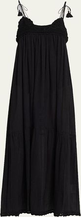 Ulla Johnson Linnea Crochet-Trim Midi Sun Dress Coverup