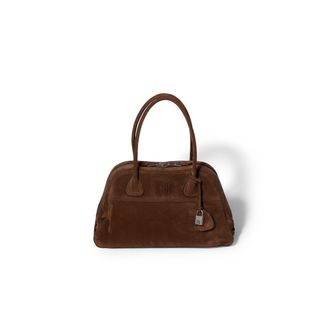 Miu Miu Vivant Suede Bag, Woman, Dark Brown