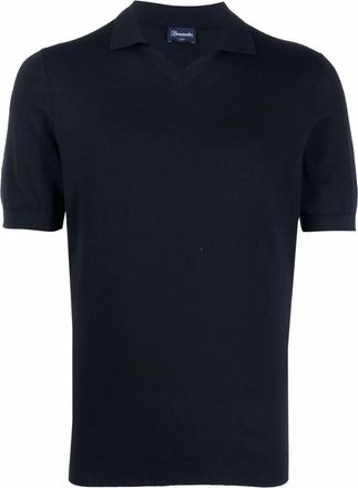 Drumohr V-Neck Polo With Logo