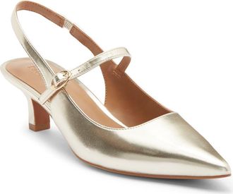 Nordstrom Rack Miranda Slingback Pump in Platinum Gold at Nordstrom Rack, Size 9.5