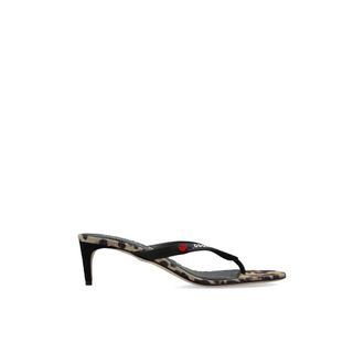 Dsquared2 Heeled Mules, female, Black, Size: 8 1/2 US Heeled Mules with Logo