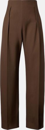 Khaite Somera pleated virgin wool straight pants