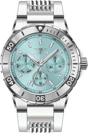 Invicta Aviator 49891 Dames Horloge - Quartz Uurwerk - Roestvrij Staal met blauwe Wijzerplaat - 38mm