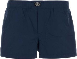 Versace Blue nylon bermuda shorts