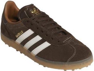 adidas Gazelle Golf Sneaker in Dark Brown/Cream White/Gum 4 at Nordstrom Rack, Size 11.5