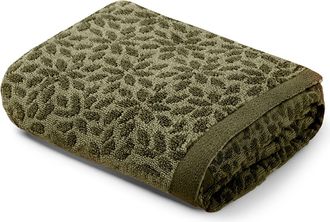 KASANOVA Asciugamano viso 50x100 cm fiori verde in cotone