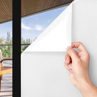 No Brand L&aacute;mina Para Ventanas De 40 X 200 Cm, Autoadhesiva Est&aacute;tica, Con Protecci&oacute;n Uv Y Opaca, Ideal Para Dormitorios, Ba&ntilde;os Y Oficinas, Color Blanco