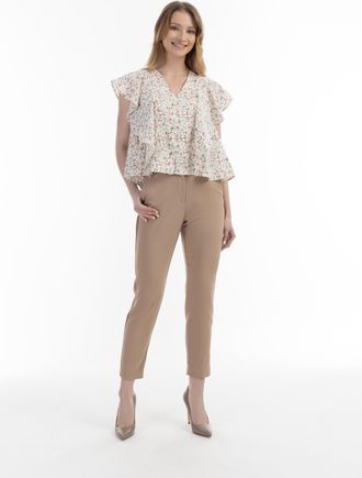 Usha blouse met korte mouwen