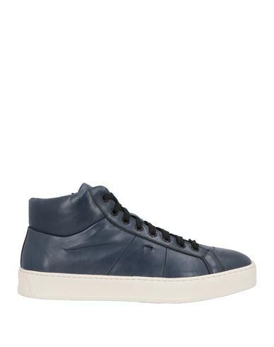 スニーカー SANTONI Sneakers in pelle scamosciata con stampa logo Santoni Sneakers In Pelle Scamosciata Con Stampa Logo IT 36