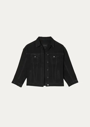 Marc Jacobs Bow Oversized Denim Trucker Jacket