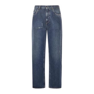 Dolce & Gabbana Straight Fit Jeans, male, Blue, XL, Denim Cotton Trousers