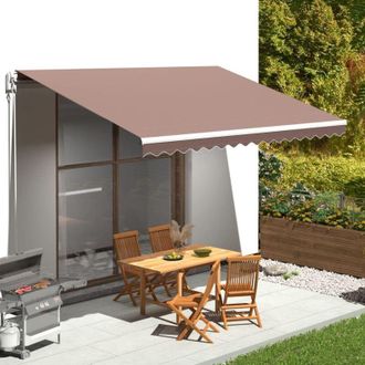 vidaXL Tela De Repuesto Para Toldo Marr&oacute;n 4,5x3,5 M Vidaxl