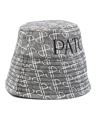 Patou logo-print bucket hat - women - Cotton - XS/S - Grey