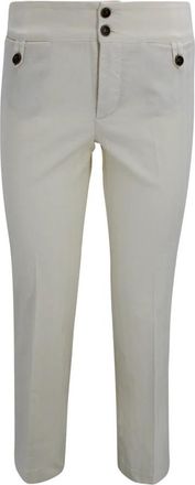 Etro Cropped Broeken - Dames - Vrijetijds broeken - Beige - XS - Katoen - Broeken