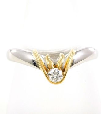 C&A Platinum Yellow Gold Yellow Gold (18K) Platinum 900 Band Ring (Pre-Owned)