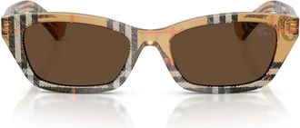 Burberry Sunglasses, unisex, Brown, Size: 52 MM Rectangular Sunglasses