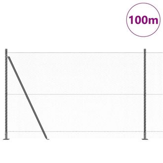 Berkfield Home Hexagon Fence Grey 1.6x100 m Steel