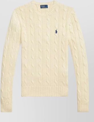 Polo Ralph Lauren cable-knit slim-fit cotton crewneck jumper