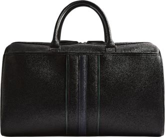 Ted Baker Travel Bag Kelvin Stripe PU Holdall Bag Black Black