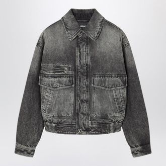 Versace Grey denim blouson jacket