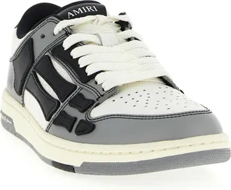 Amiri Mens Gray Cowhide Low Top Sneakers