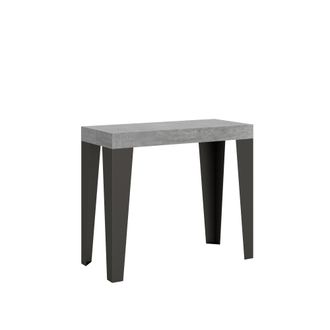 Itamoby Itamoby - Tavolo Consolle bolzano Allungabile In Legno Per Sala Da Pranzo -allungabile Fino A 300 Cm / Premium / Cemento