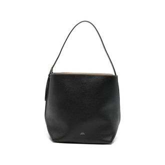 Toteme Medium Belted Grained-leather Tote Bag