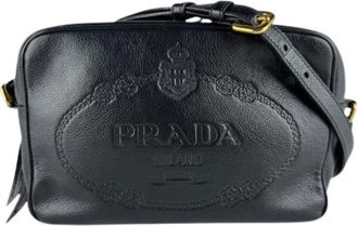 Prada Pre-owned Vintage Shoulder Bag - Dames - Vintage Schoudertas - Zwart - ONE Size - Leer - Vintage