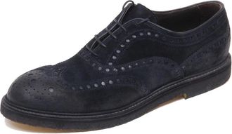 Corvari Vintage effect su&egrave;de schoen - Heren - Veterschoenen - Blauw - 41 EU - Su&egrave;de - Schoenen