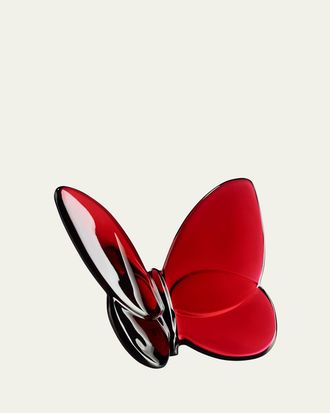 Baccarat 2.5 Lucky Crystal Red Butterfly