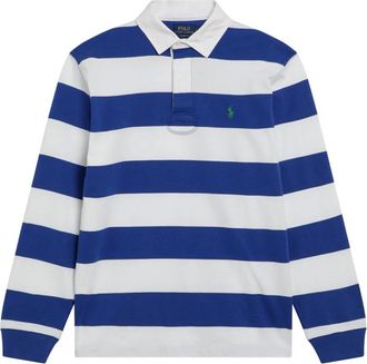 Polo Ralph Lauren Polo Shirts, male, Blue, Size: XL Rugby Long Sleeve Knit