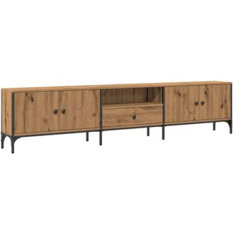 vidaXL Vidaxl - Mueble Tv Caj&oacute;n Madera Ingenier&iacute;a Roble Artesanal 200x25x44 Cm